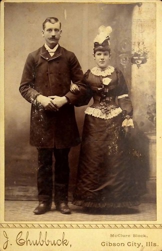 Antique victorian couple - victorian,