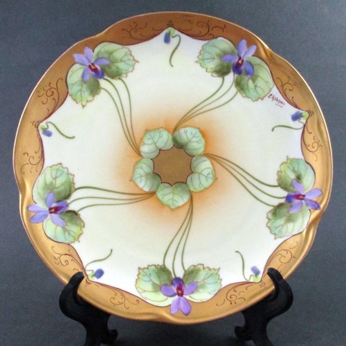 Violets antique pickard hp - -,