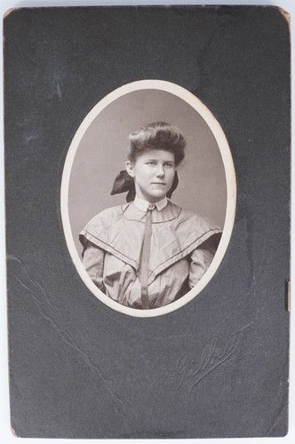 Antique cabinet card gilbert - antique,