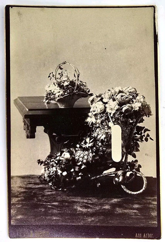 Antique cabinet card memorial - cabinet,